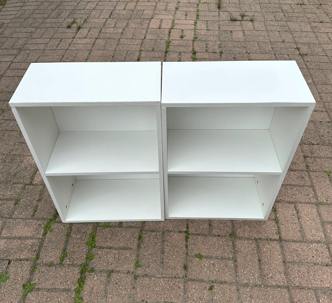 White Two-Cube Storage Unit, $20 for 2
