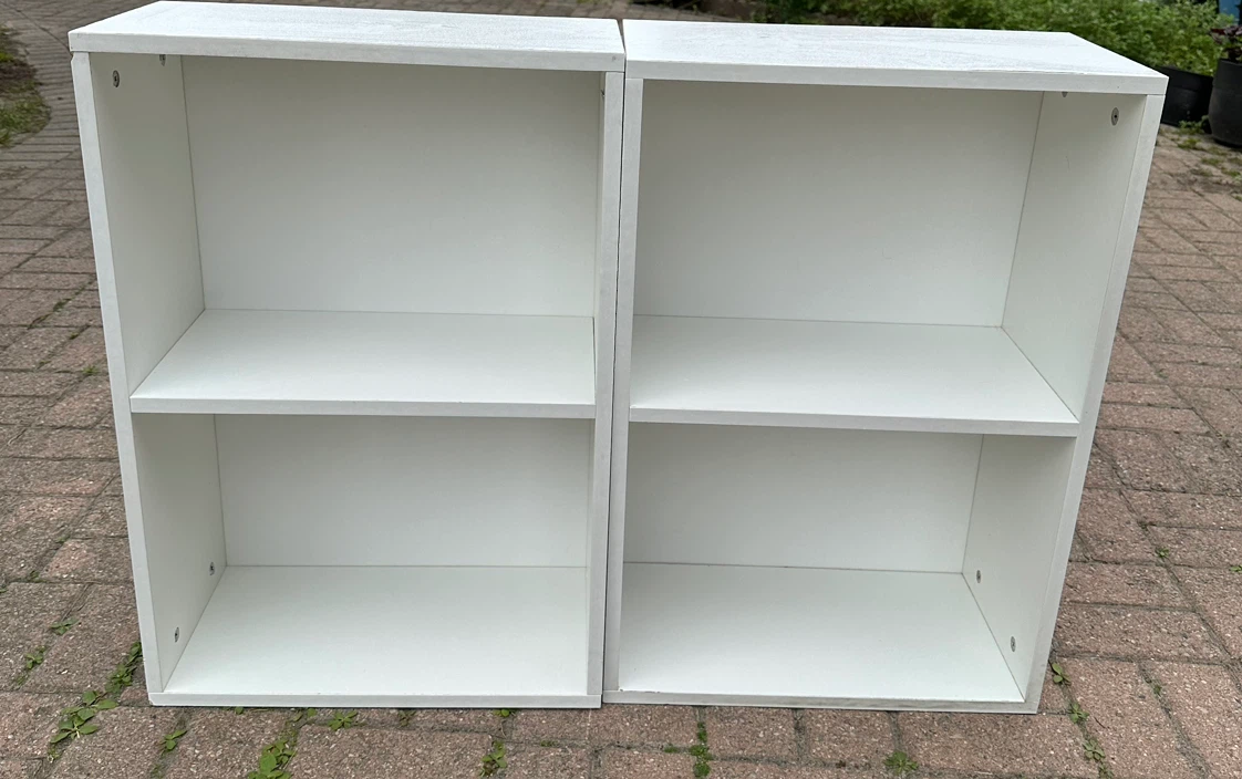 White Two-Cube Storage Unit, $20 for 2 - photo 2