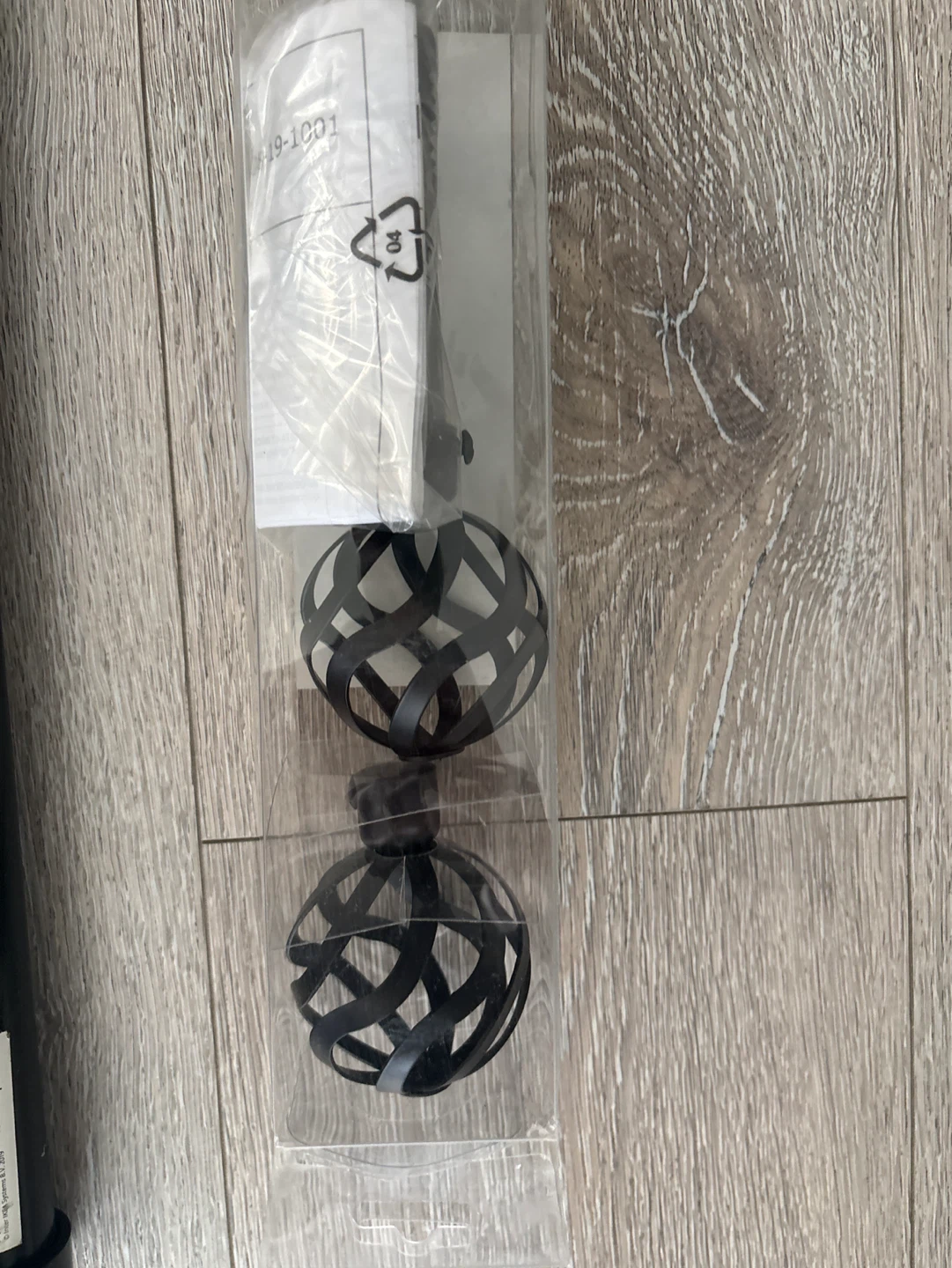 IKEA HALLDIS Curtain Rod Kit Black 122-218 cm