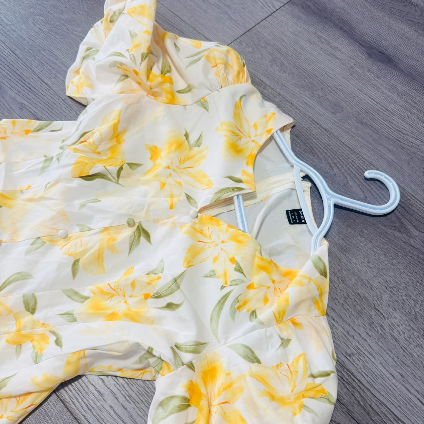 SHEIN Floral Midi Dress - Yellow - photo 2