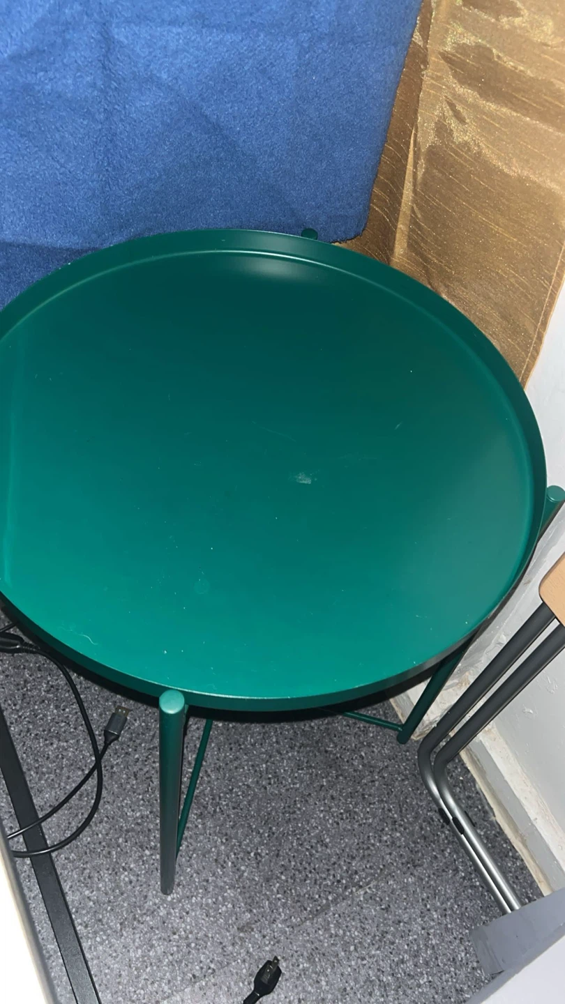 Green Round Side Table
