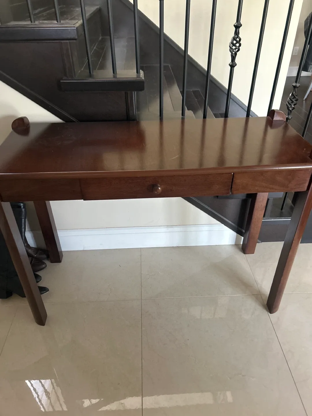 Wooden Console Table with Drawer - photo 2