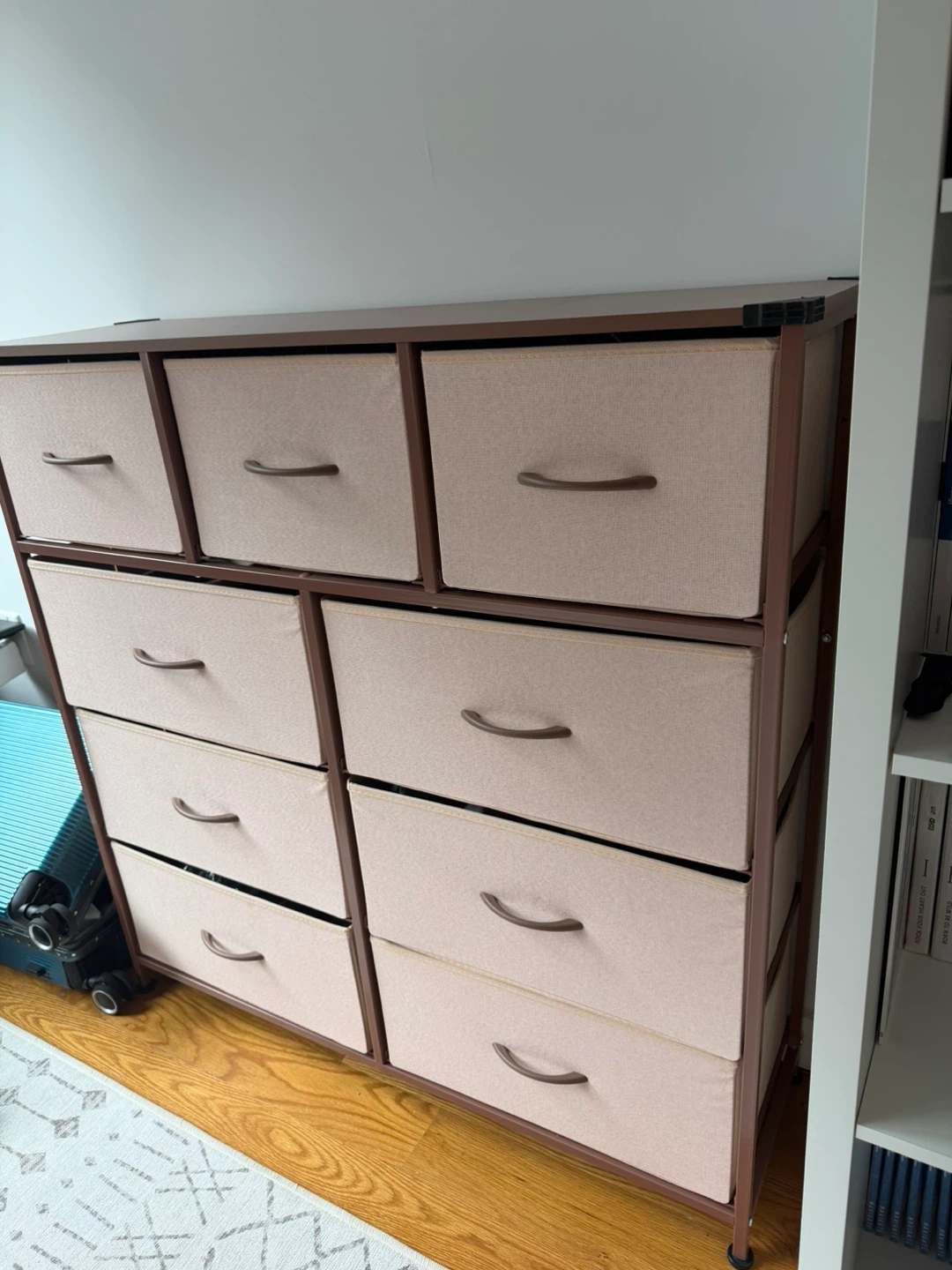 Fabric Dresser with 9 Drawers