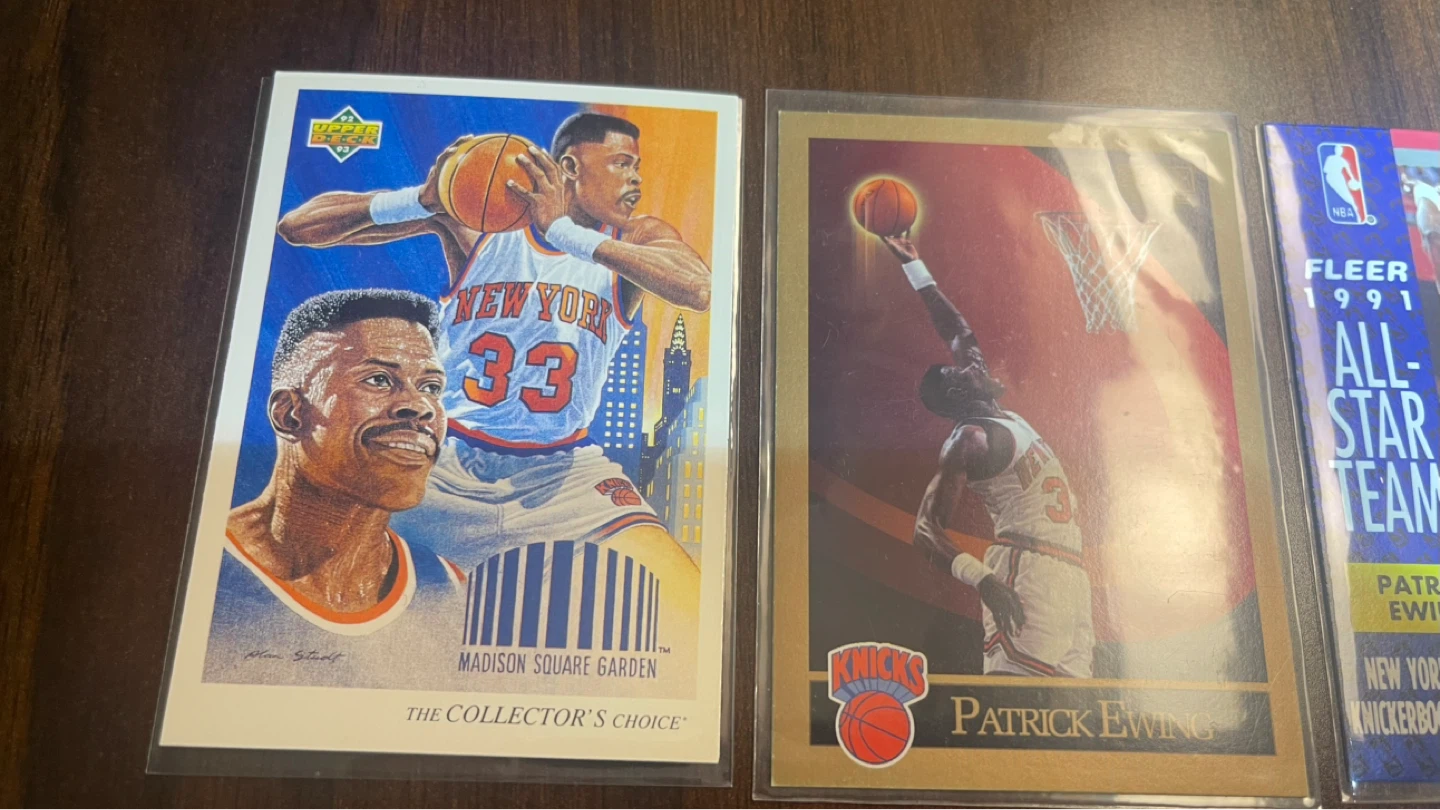 New York Knicks Vintage Patrick Ewing Basketball Cards - photo 4