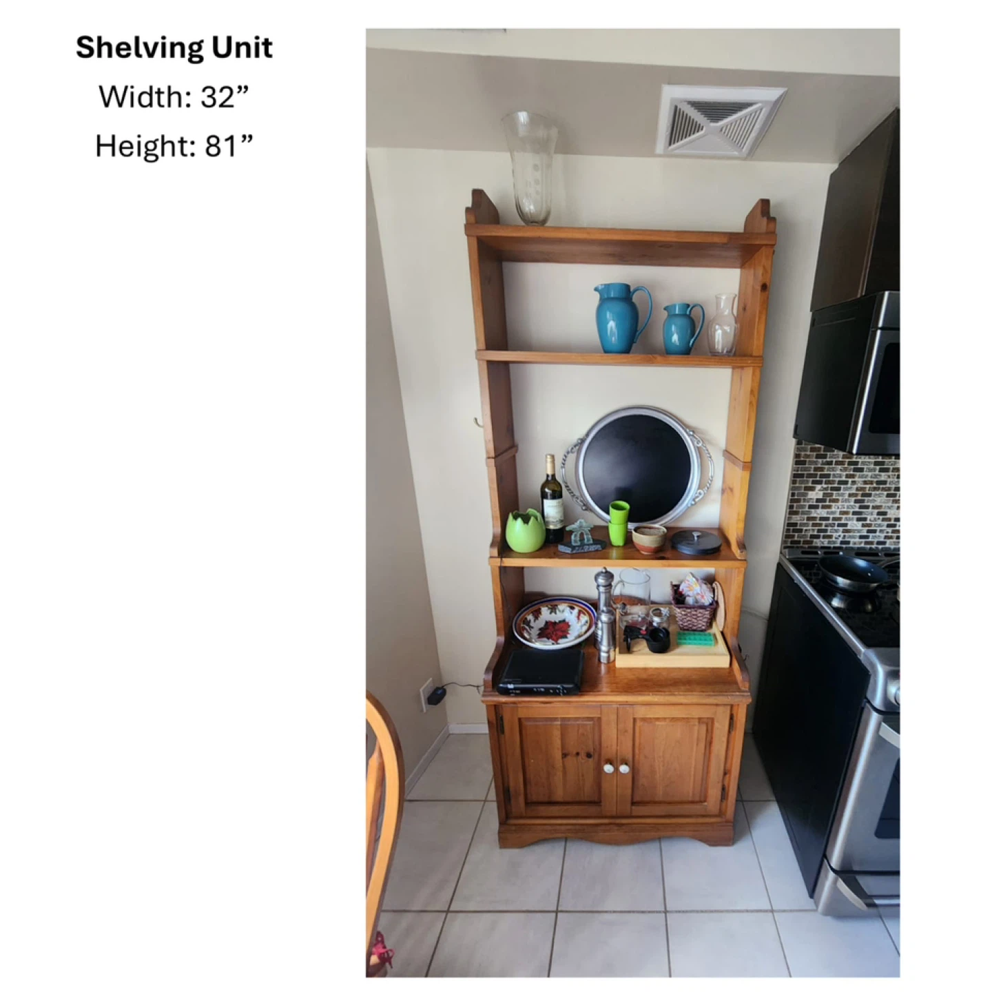 Wooden Shelving Unit