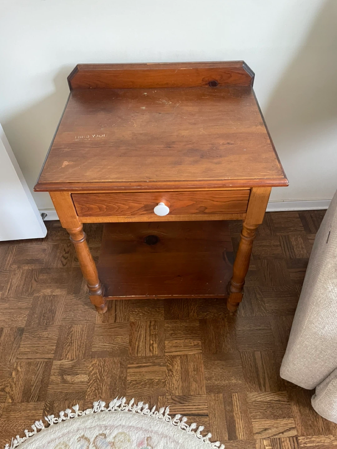 Wooden Side Table with Drawer