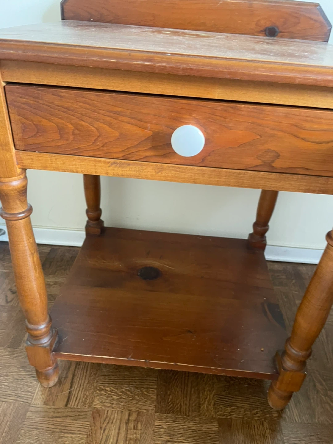 Wooden Side Table with Drawer - photo 2