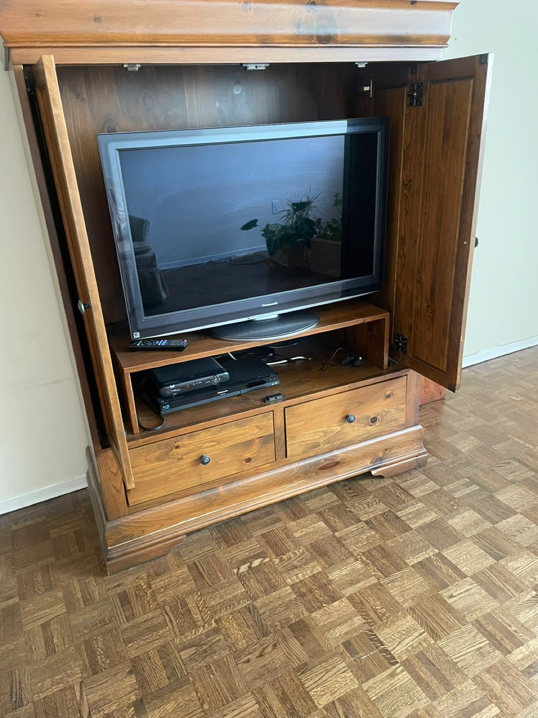 Wooden High Chest/TV Stand with Storage - photo 2