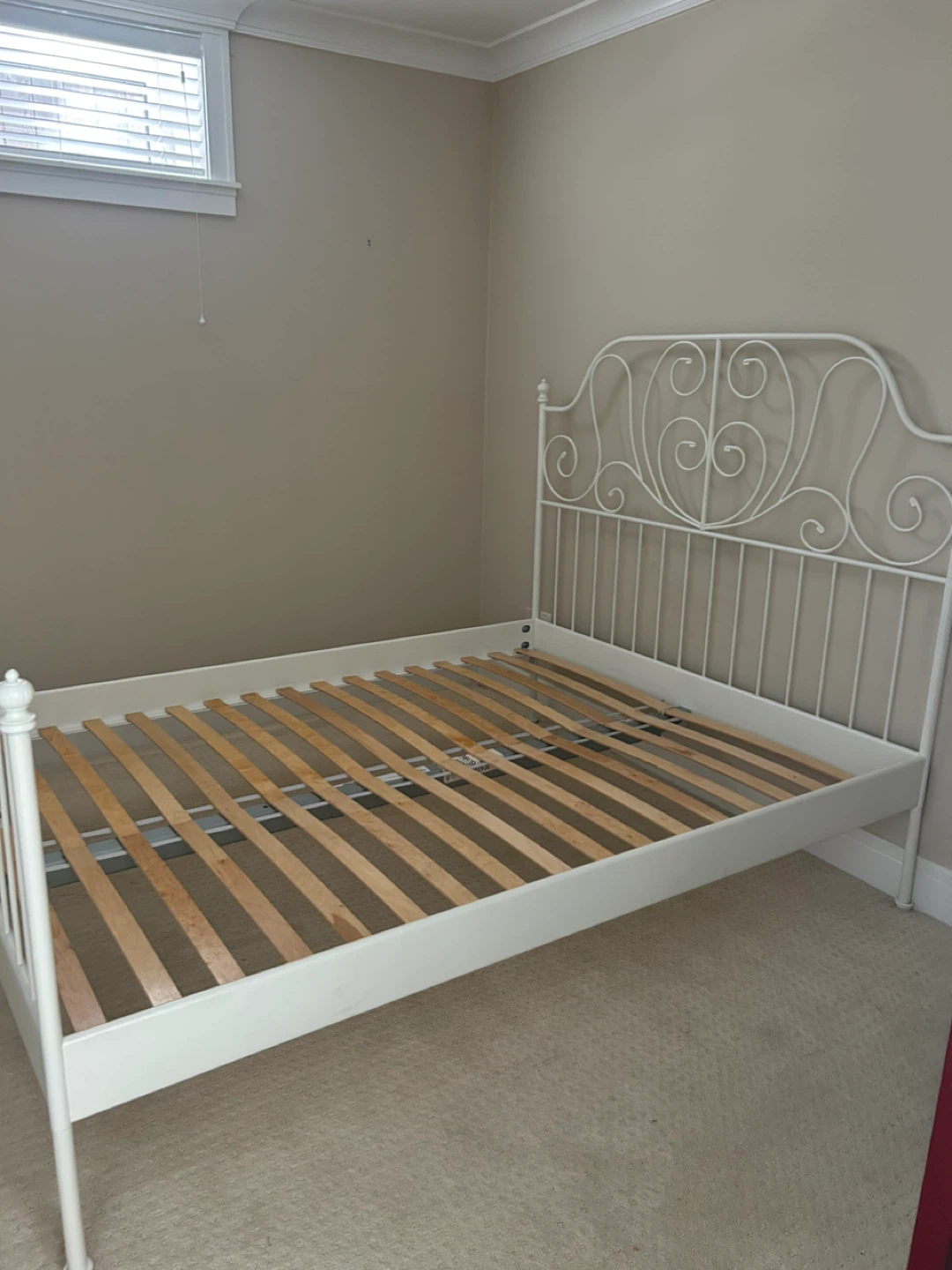 White queen size Metal Bed Frame