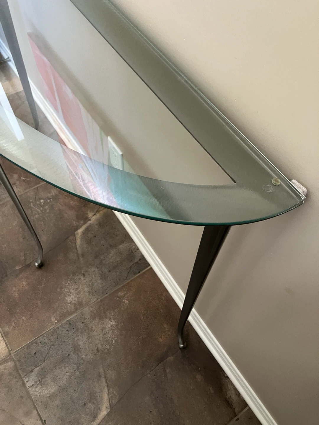 Stainless steel console(with glass top) - photo 4