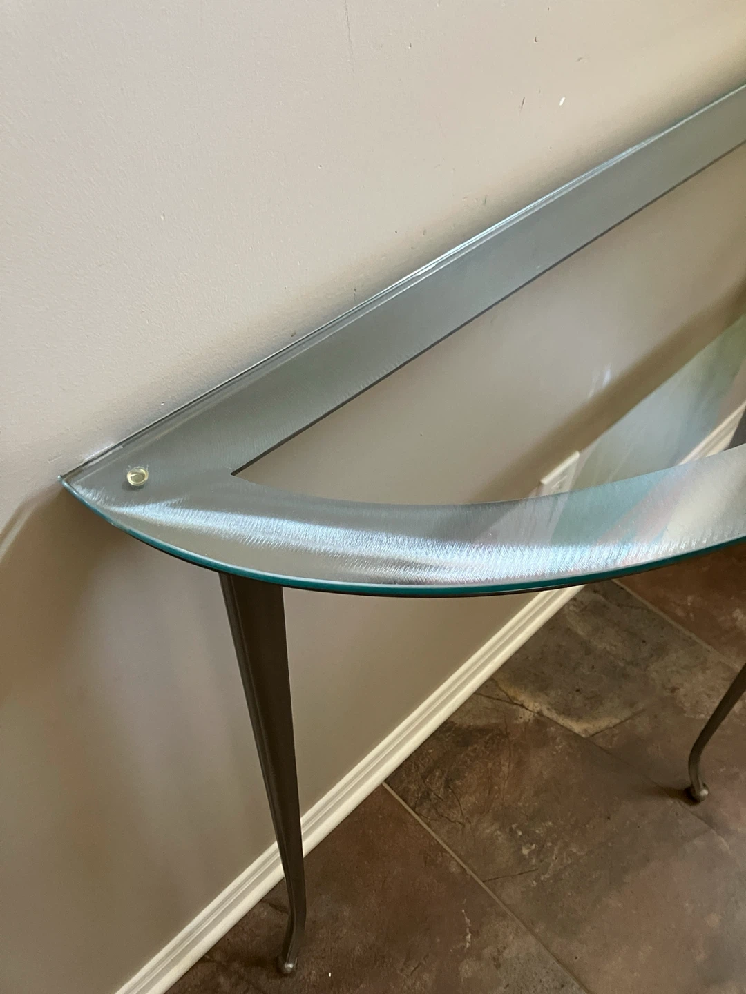 Stainless steel console(with glass top) - photo 3