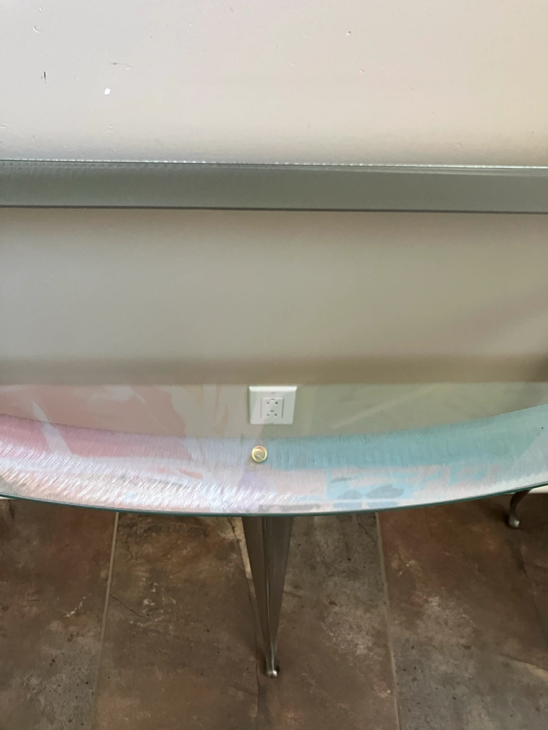 Stainless steel console(with glass top) - photo 5