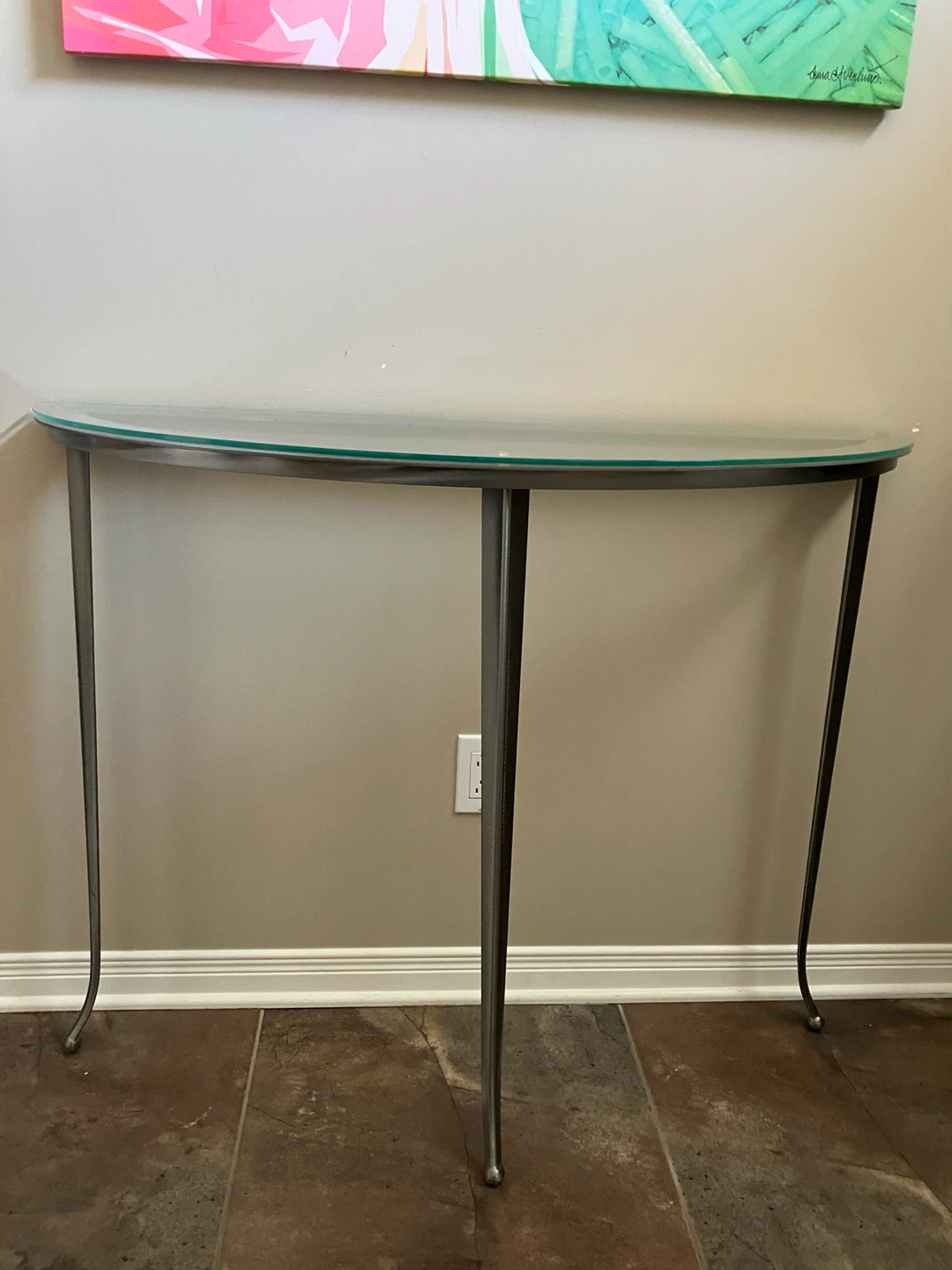 Stainless steel console(with glass top) - photo 2
