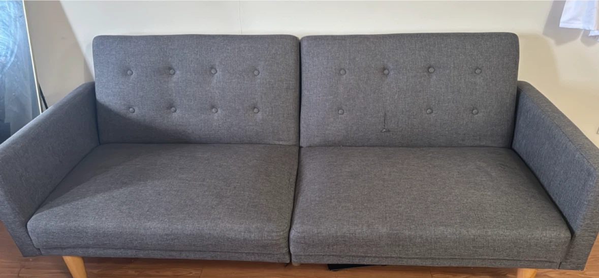 Gray Tufted Sofa