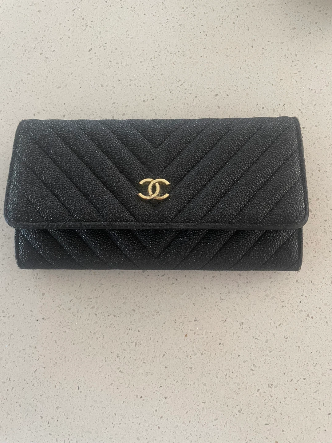 Chanel Black Chevron Flap Wallet - photo 5