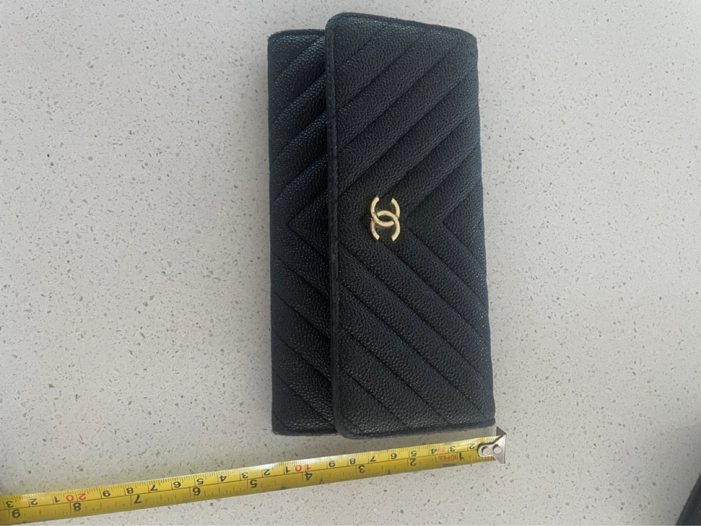 Chanel Black Chevron Flap Wallet - photo 2