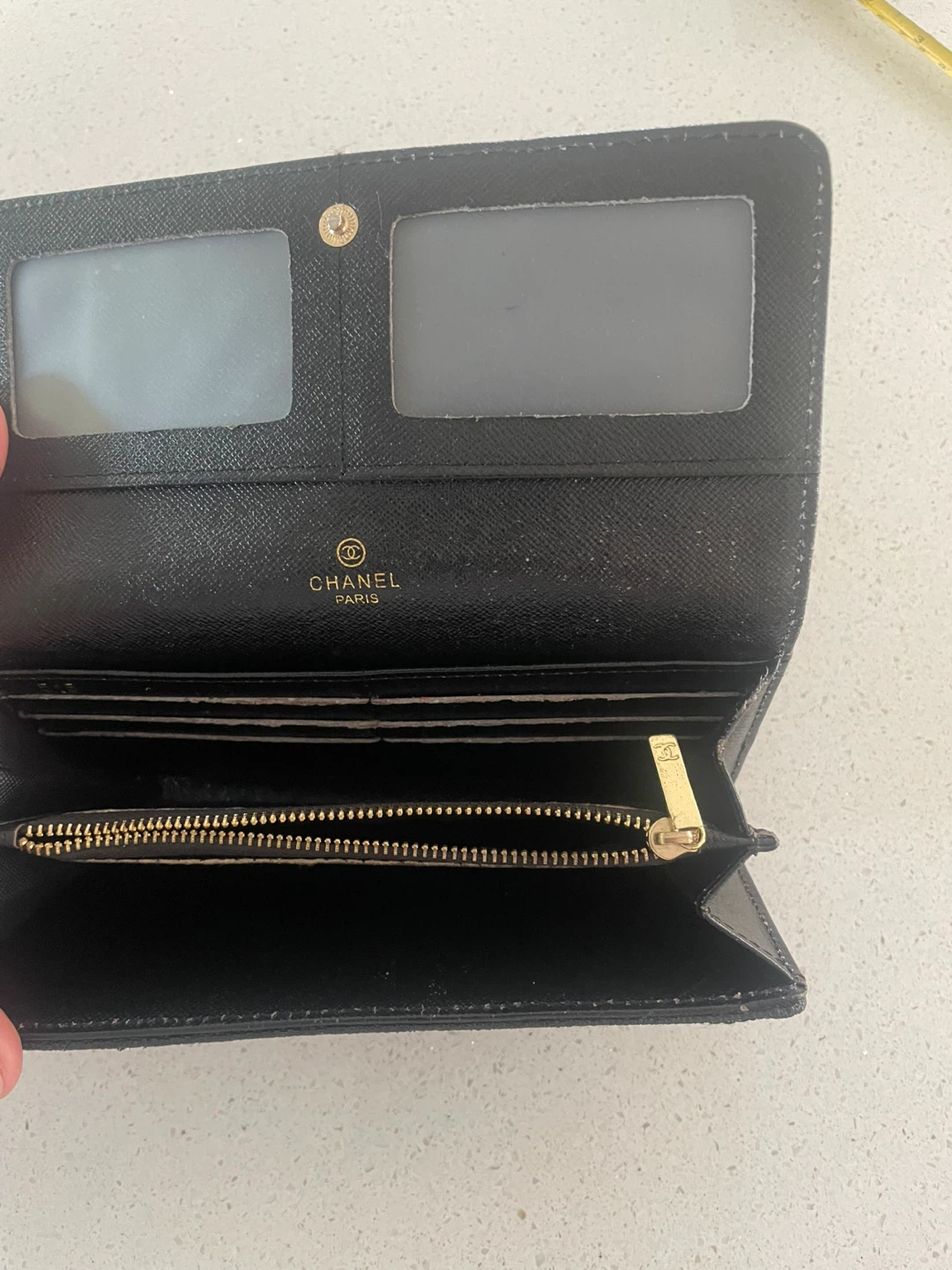 Chanel Black Chevron Flap Wallet - photo 4