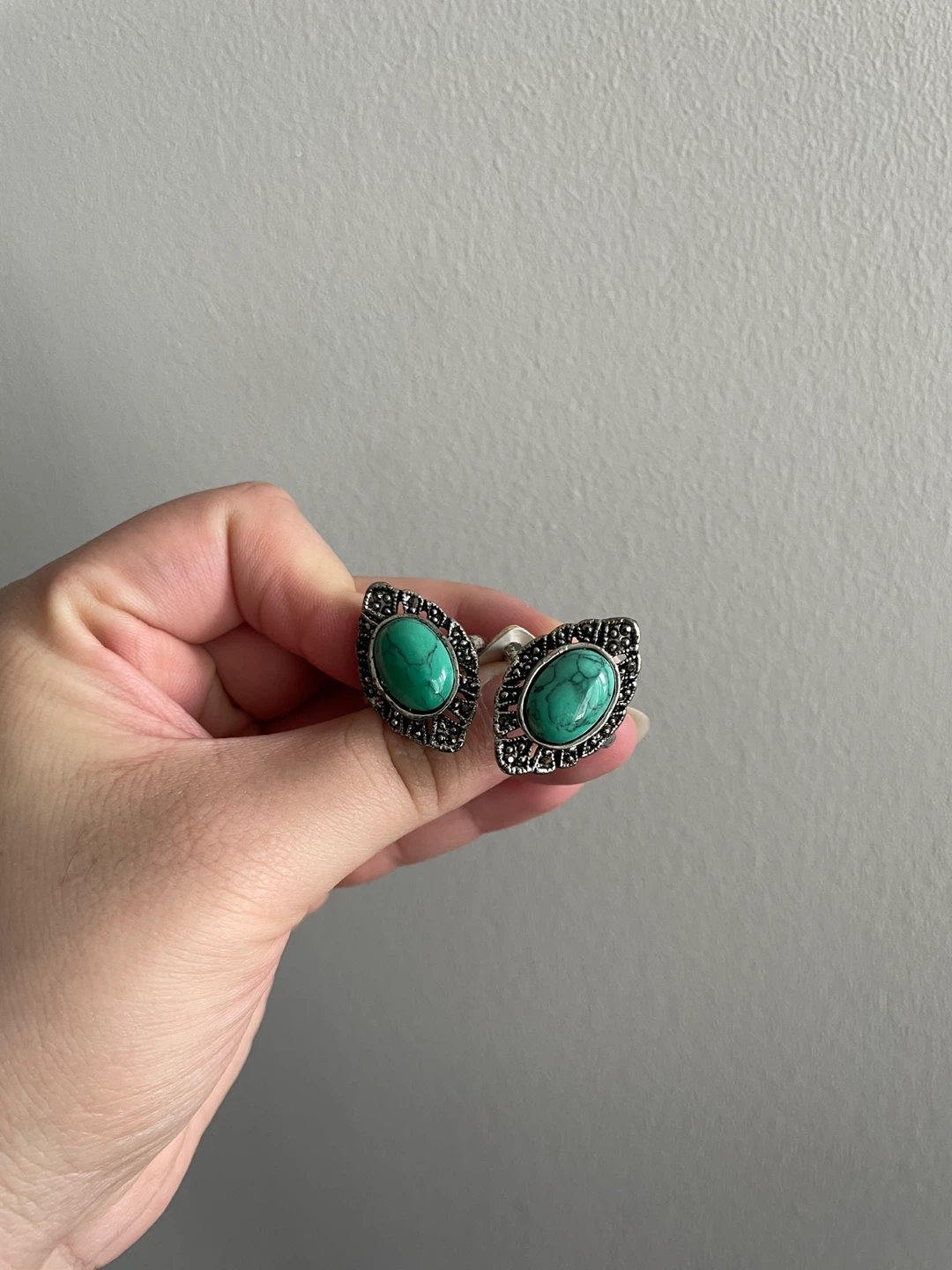 Turquoise Stone Rings Size 18