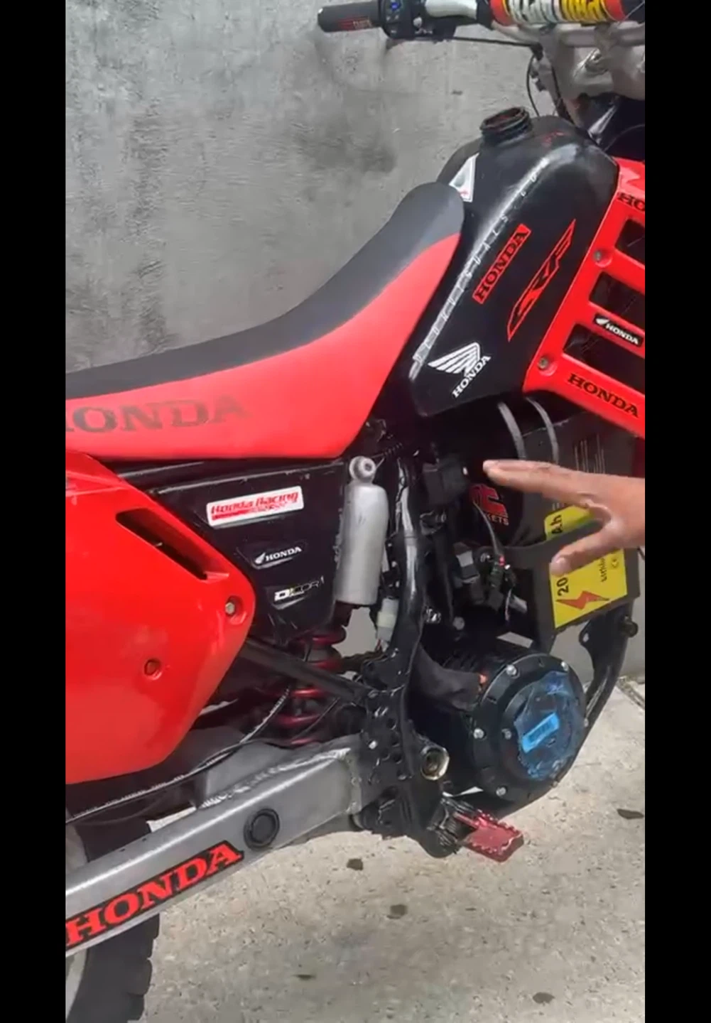 Electric Red Honda CRF Dirt Bike - photo 3