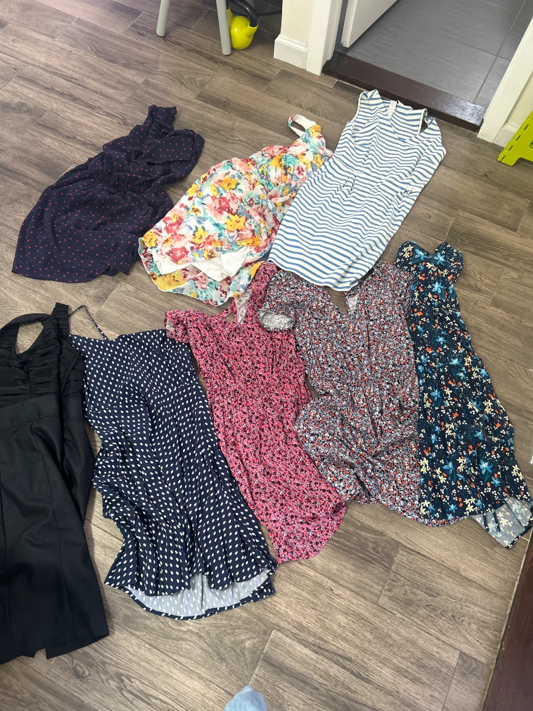 Lot of 7 Women's Dresses - Various Prints and Styles