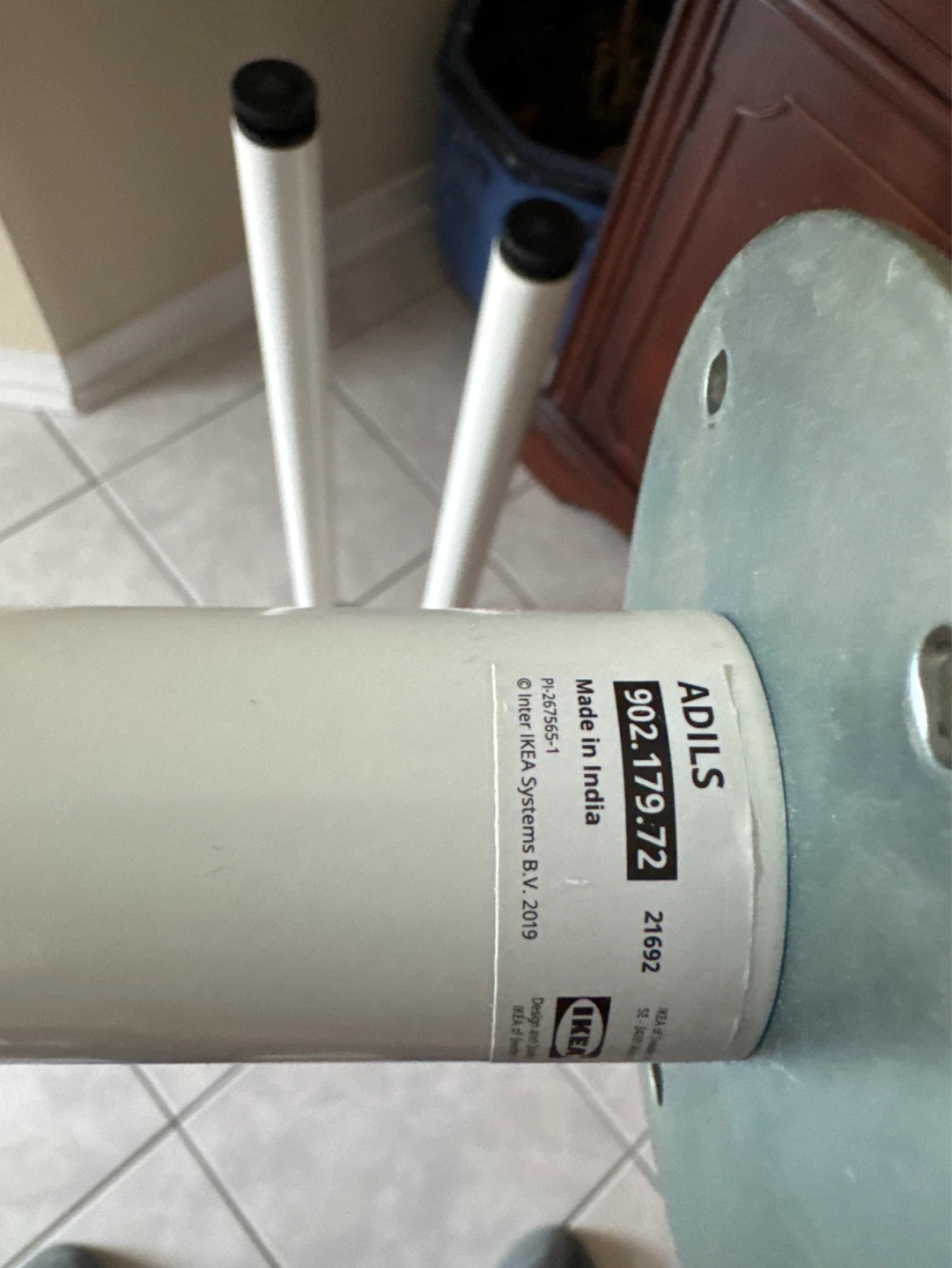 IKEA ADILS Legs (Set of 3) White - photo 2