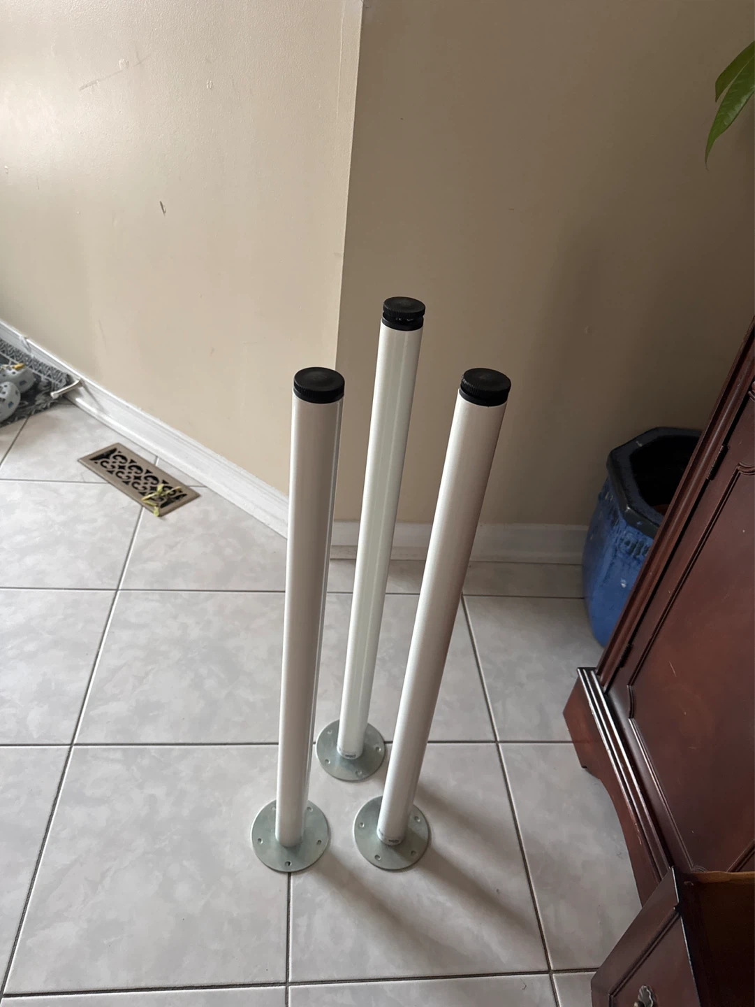 IKEA ADILS Legs (Set of 3) White