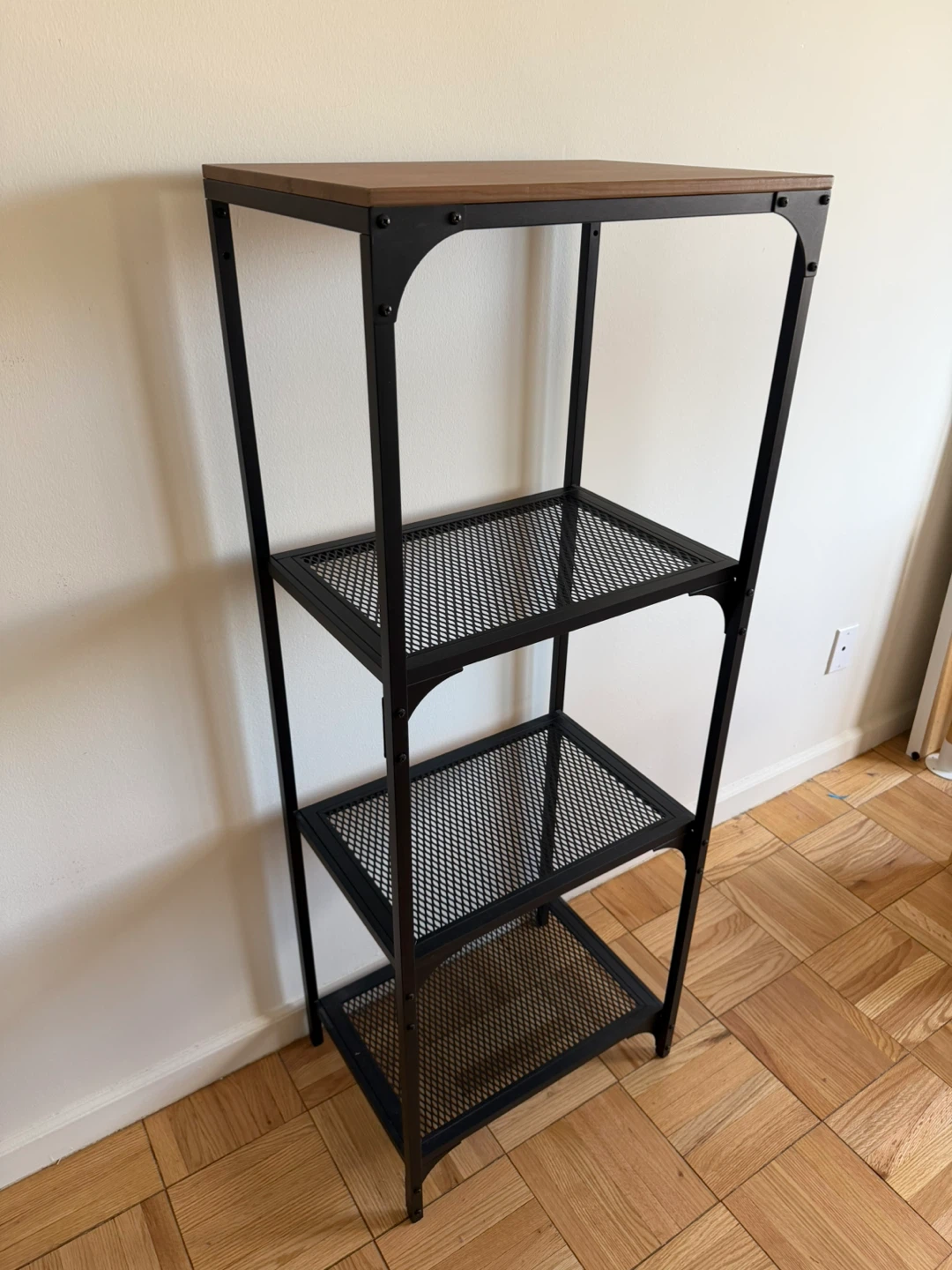 MOVING SALE - 4-Shelf Metal and Wood Bookcase