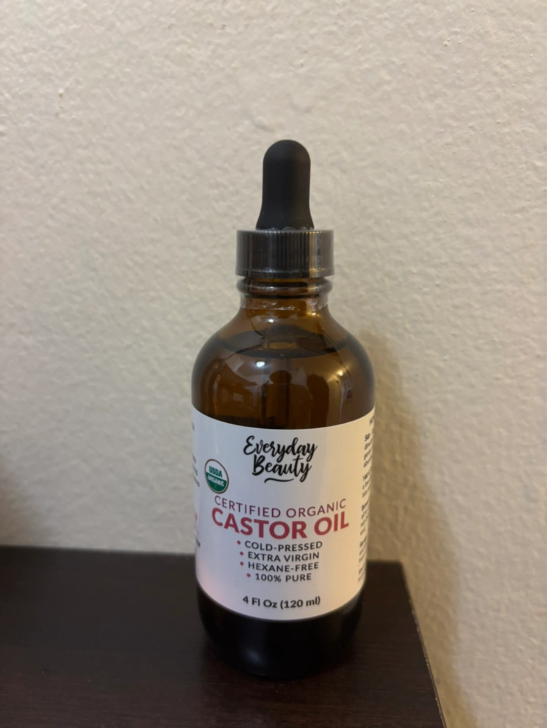NEW-Everyday Beauty Certified Organic Castor Oil - 4 Fl Oz