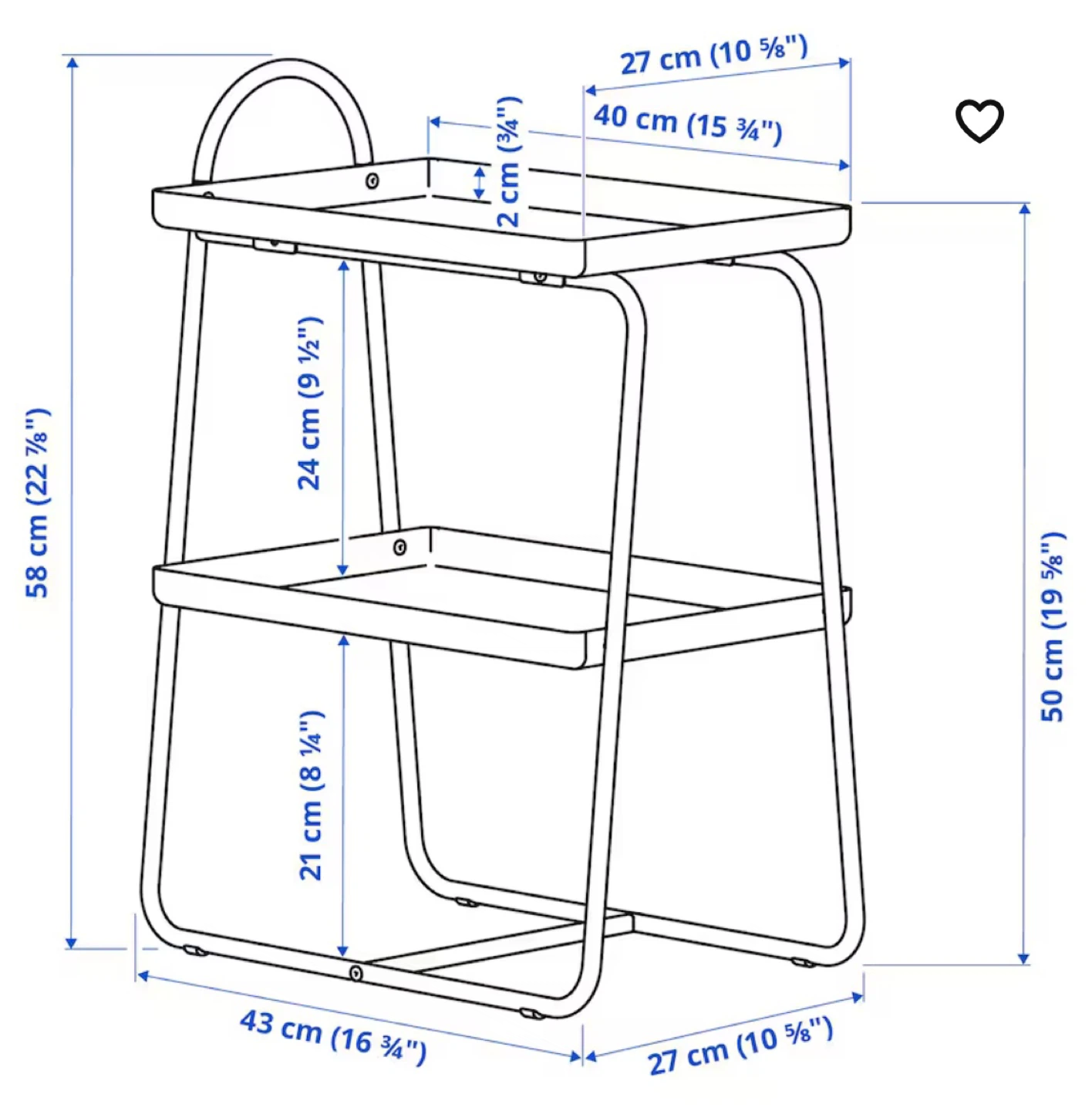 Pink Designed Two-Tier Side Table - photo 3