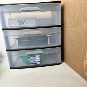 Sterilite 3-Drawer Wide Storage Cart
