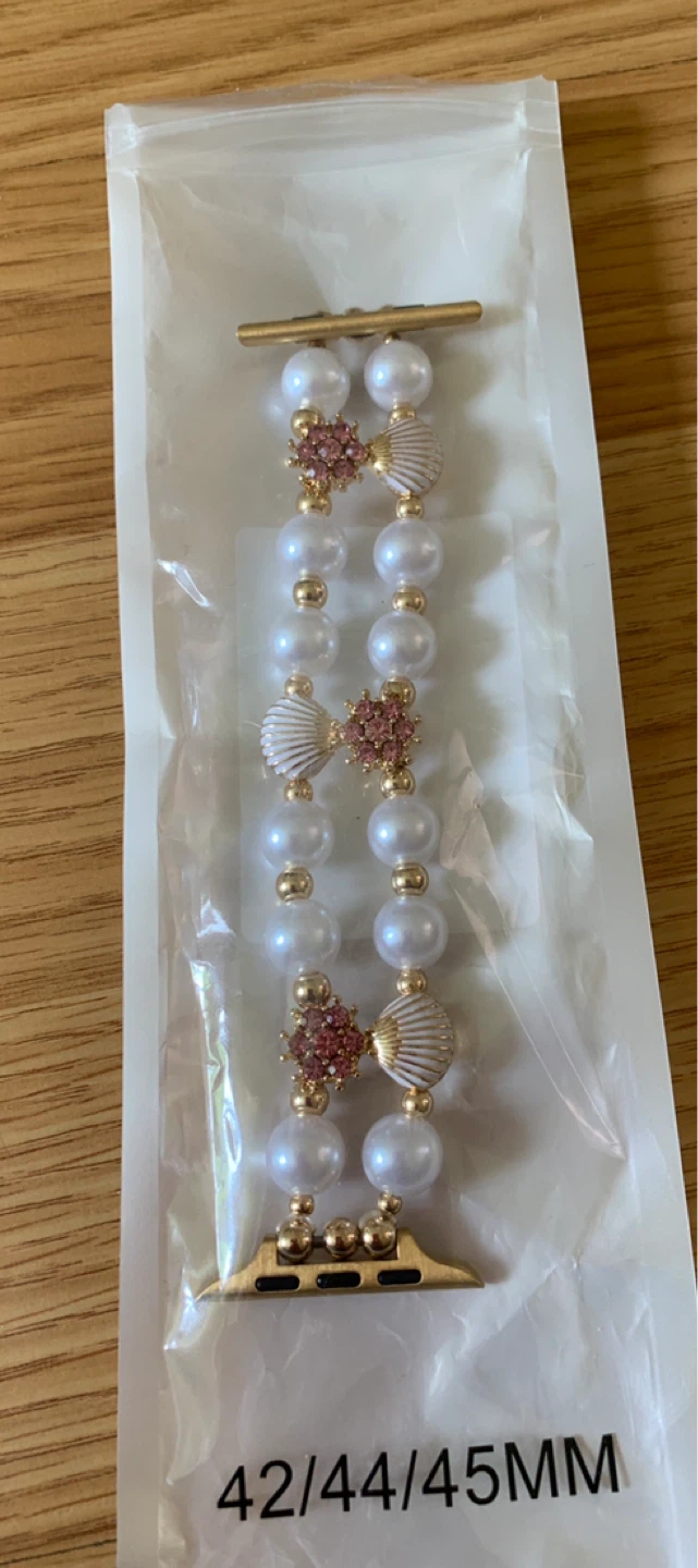 REALSiGN Stretchy Pearl Watch Band for Apple Watch 42/44/45mm