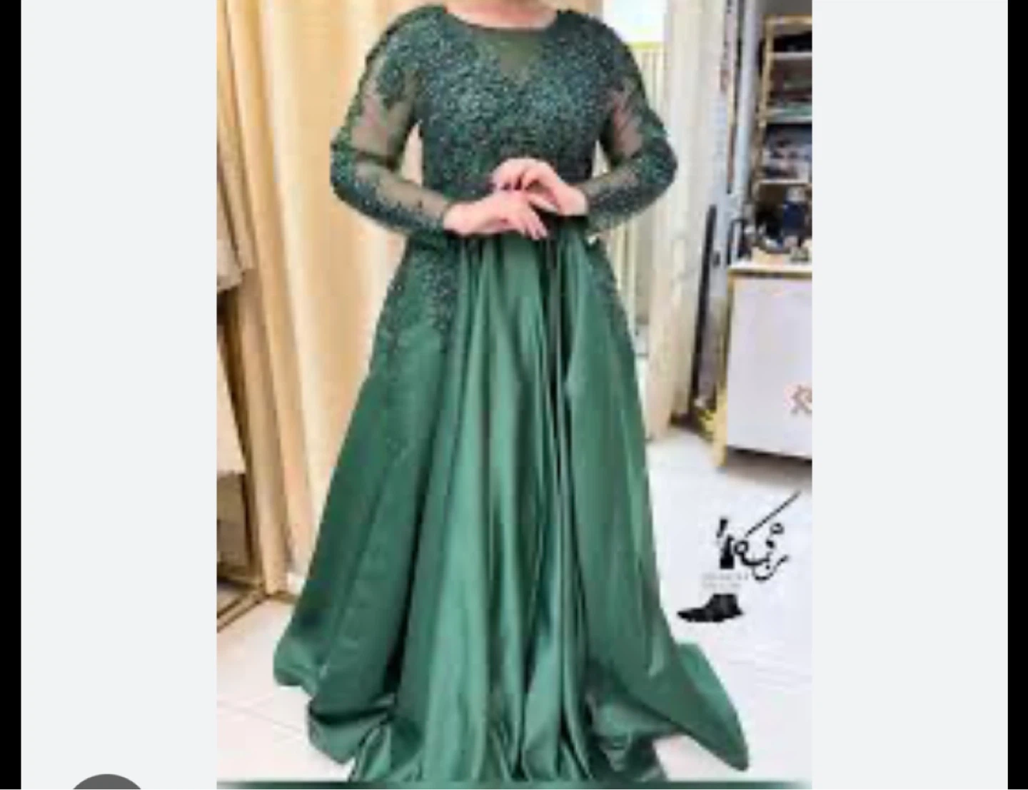 Emerald Green Sequin Lace Formal Gown - photo 3