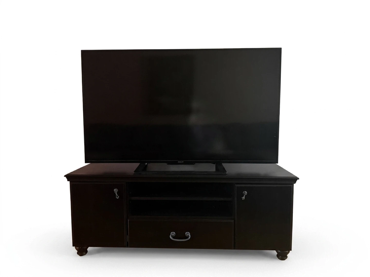 Dark Brown TV Stand with Storage