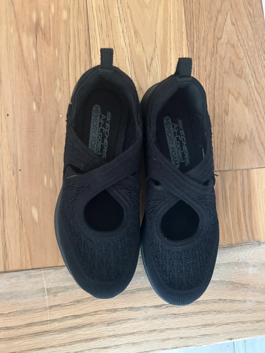 Skechers Air-Cooled Memory Foam Black Mary Jane Shoes