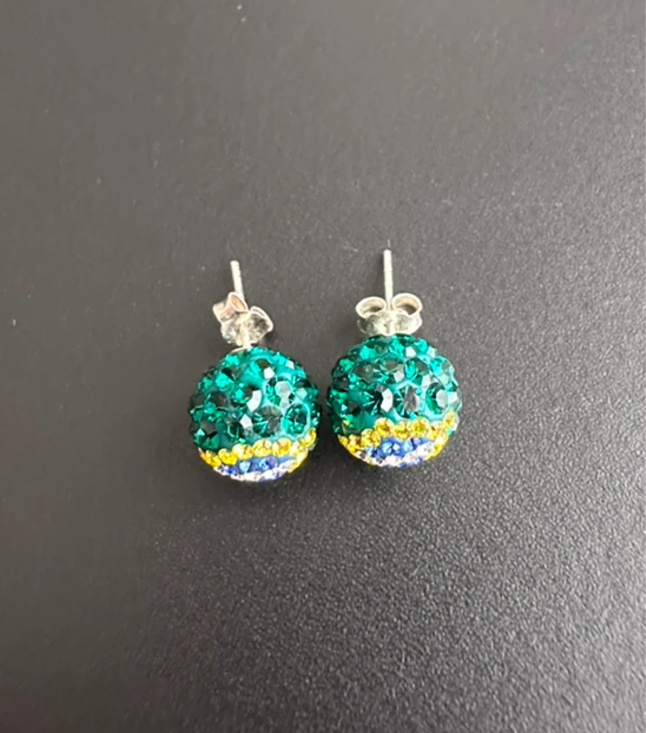 Brazil Flag Stud Earrings 🇧🇷 - photo 2