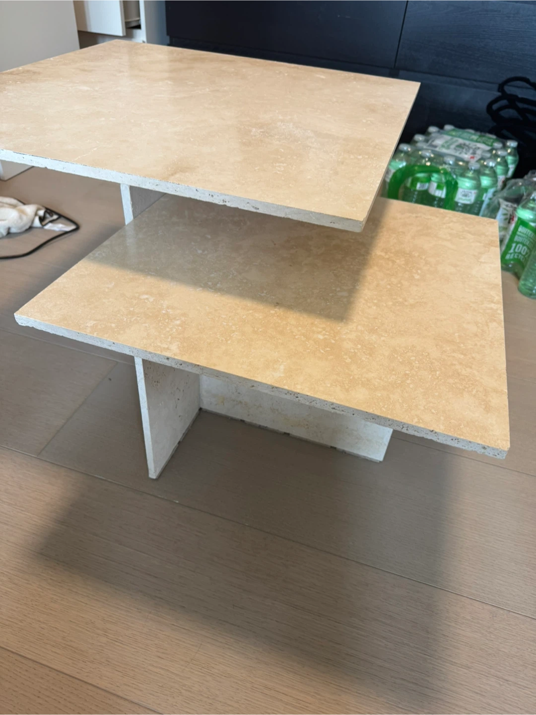 Travertine Stone Side Table