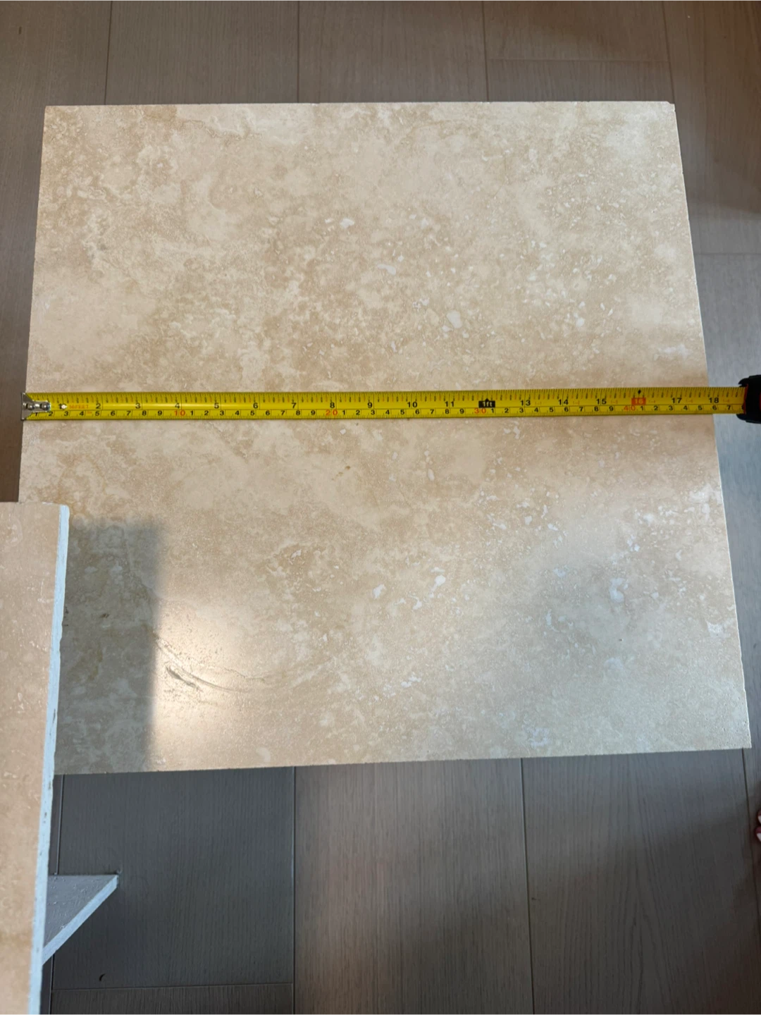 Travertine Stone Side Table - photo 4