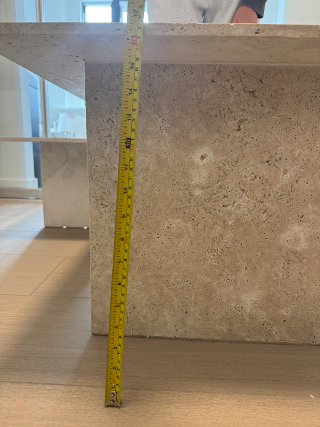 Travertine Stone Side Table - photo 5
