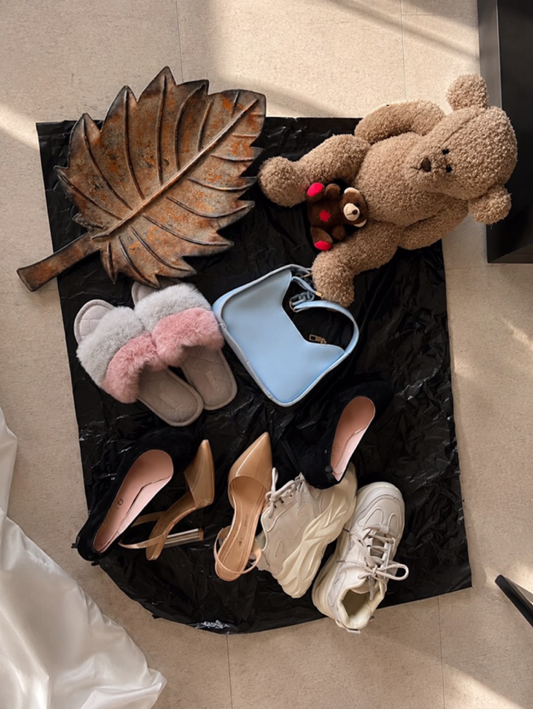 Various Women's Shoes and Plush Toy Lot