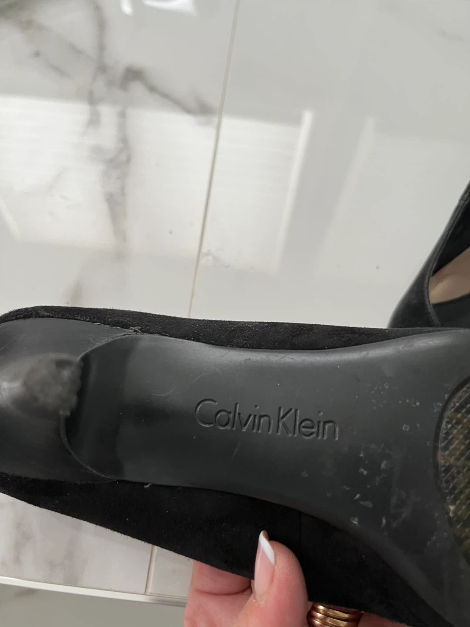 Calvin Klein Black Suede Heels - photo 2