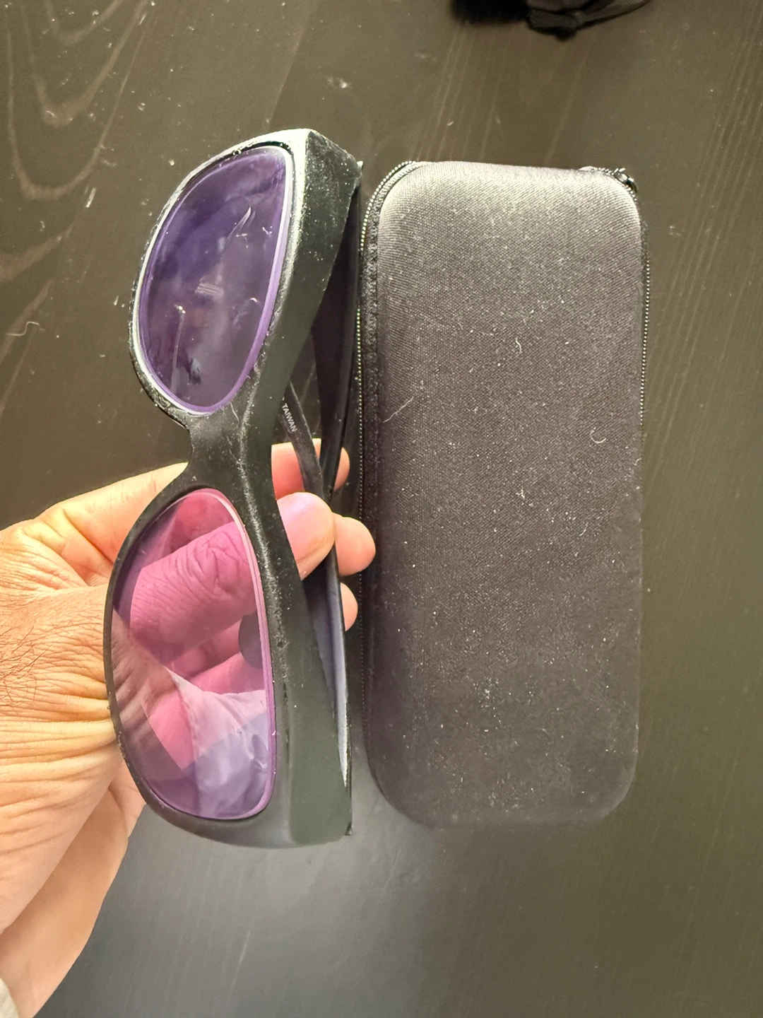 Purple Tinted Protective Glasses with Case - photo 3