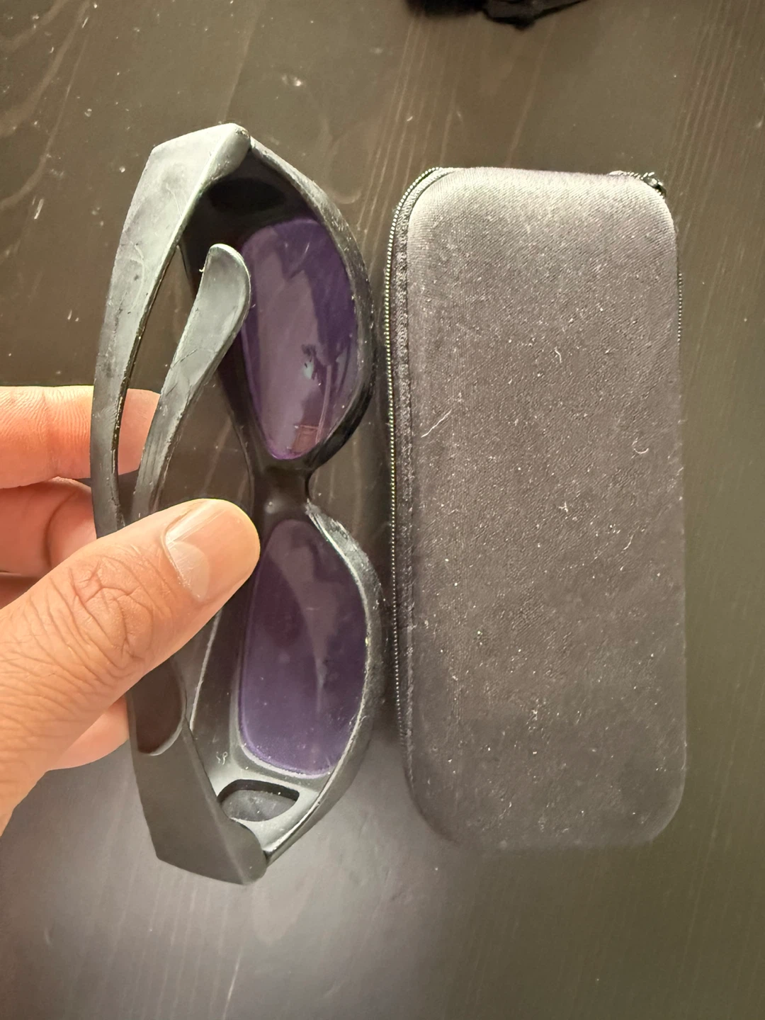 Purple Tinted Protective Glasses with Case - photo 2
