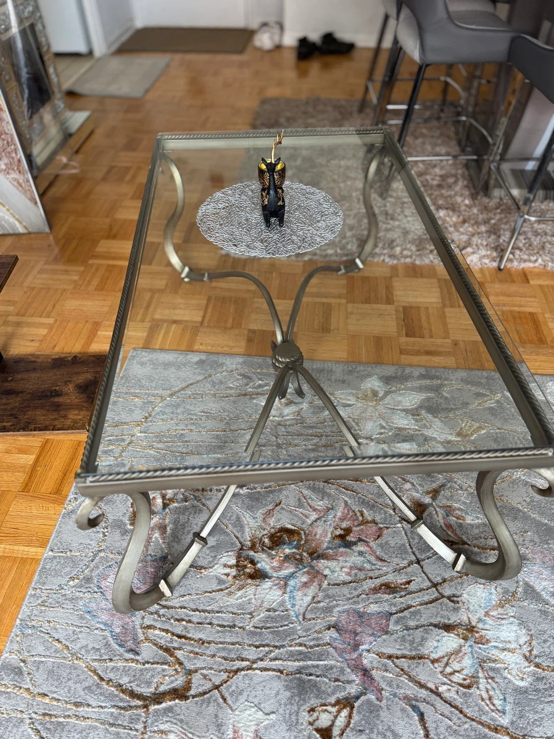 Glass Top Coffee Table Set 3 Pieces- one  Large to Small