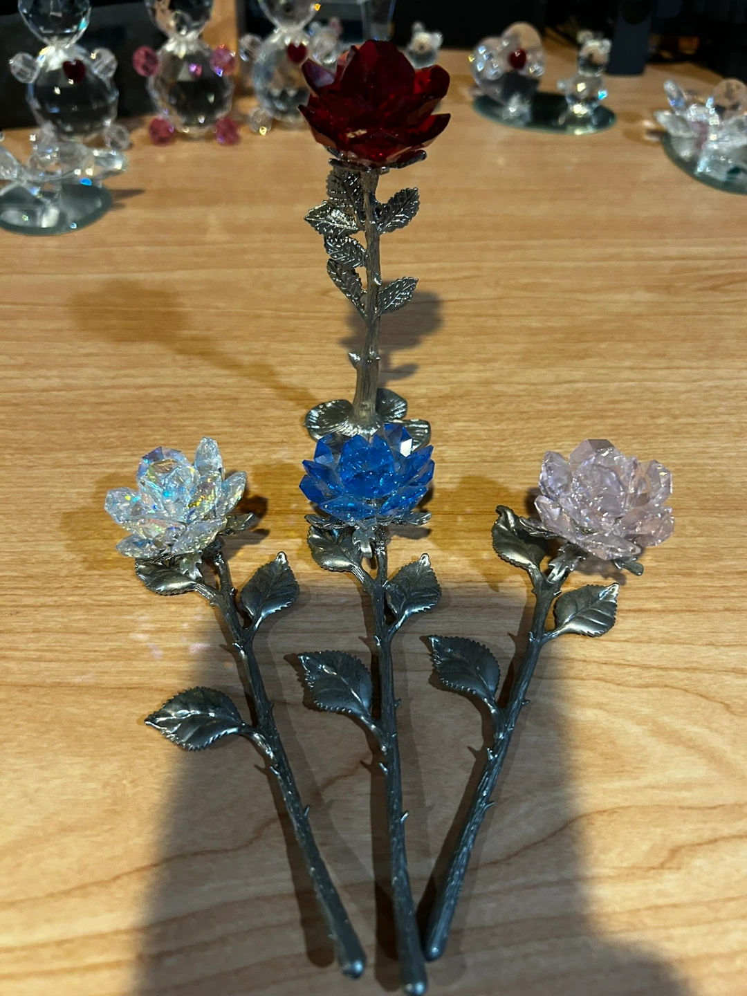 Swarovski Crystal Figurines - Rose, Butterfly, Bear