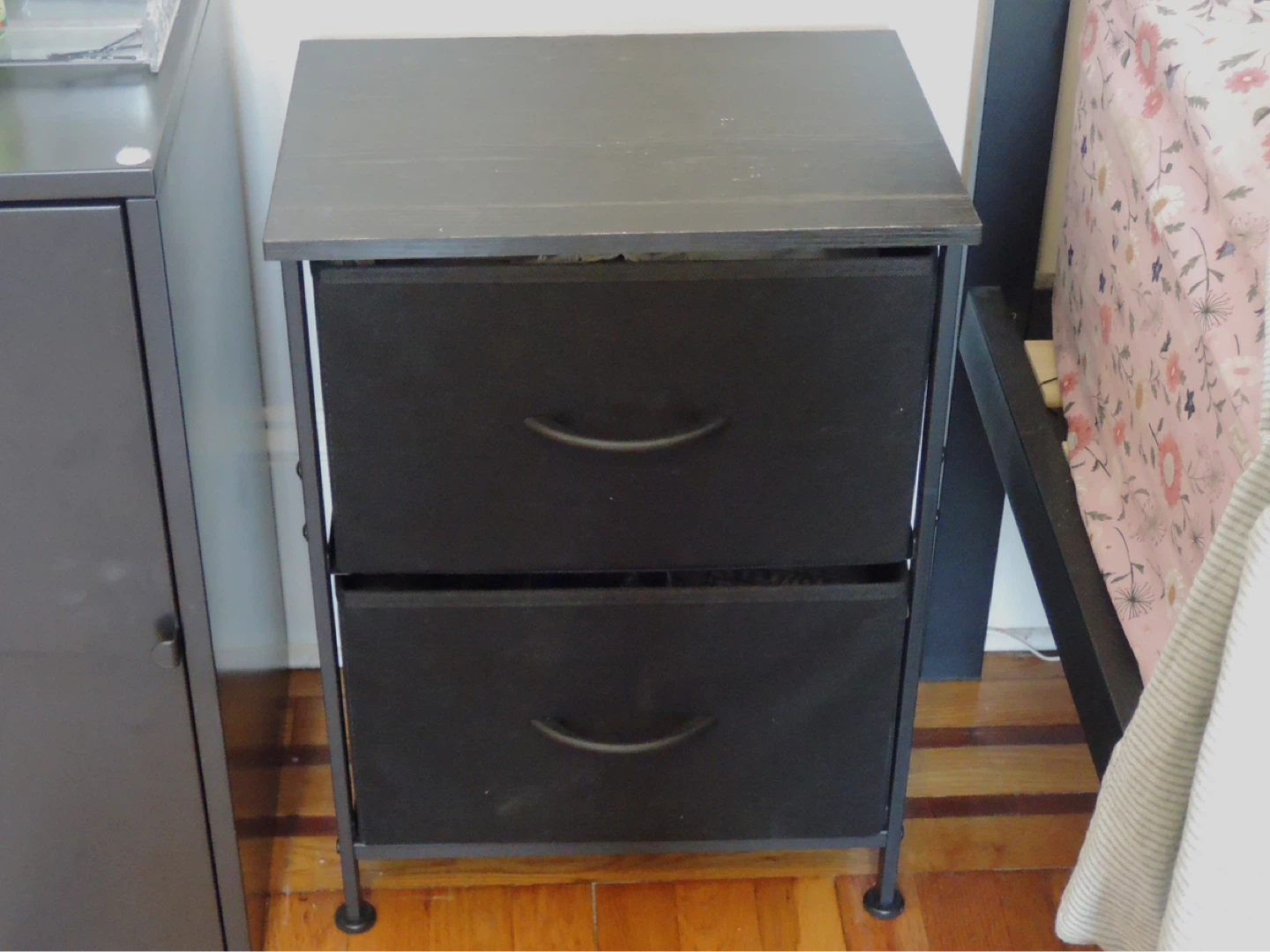 2-Drawer Fabric Dresser Nightstand - photo 2