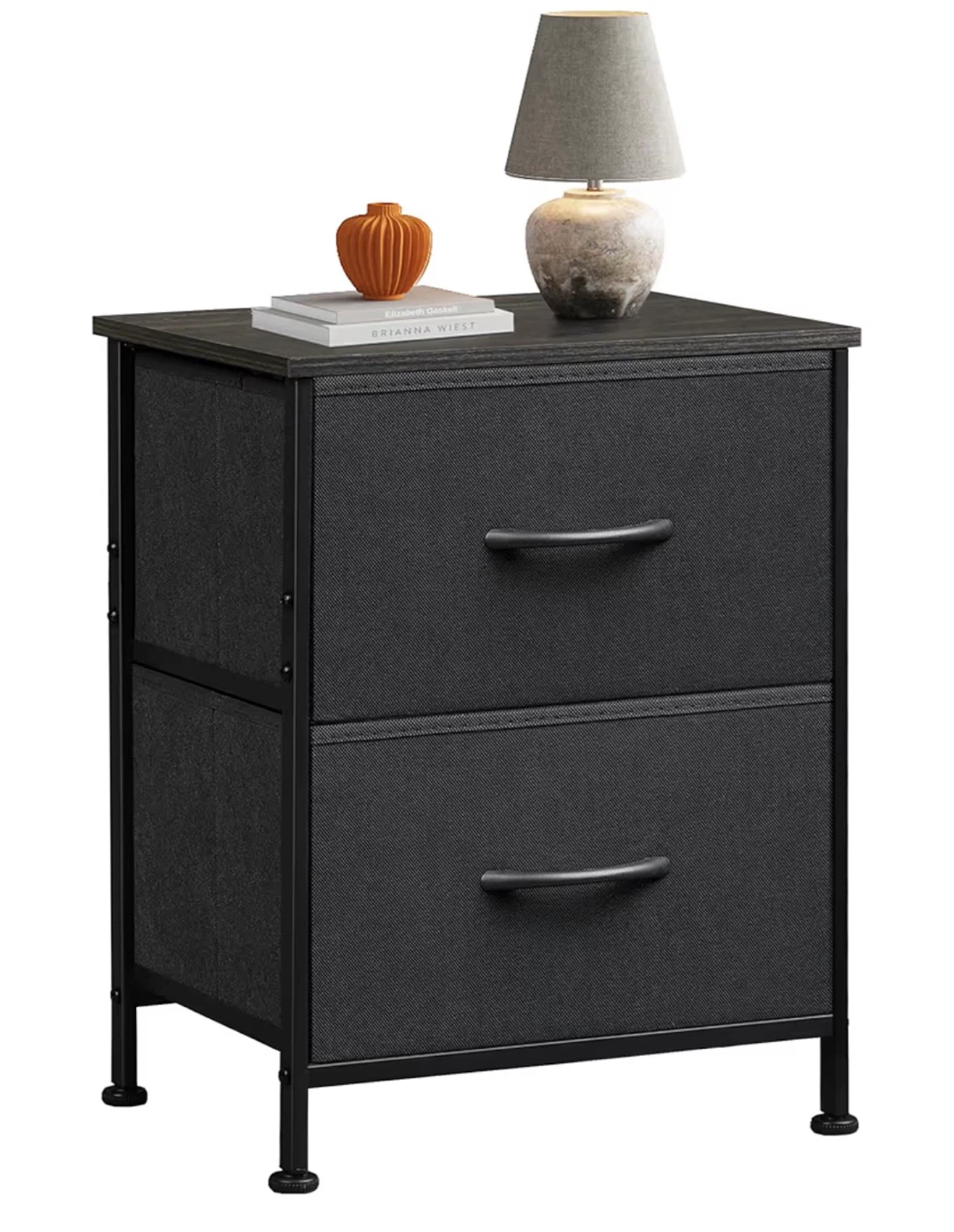 2-Drawer Fabric Dresser Nightstand