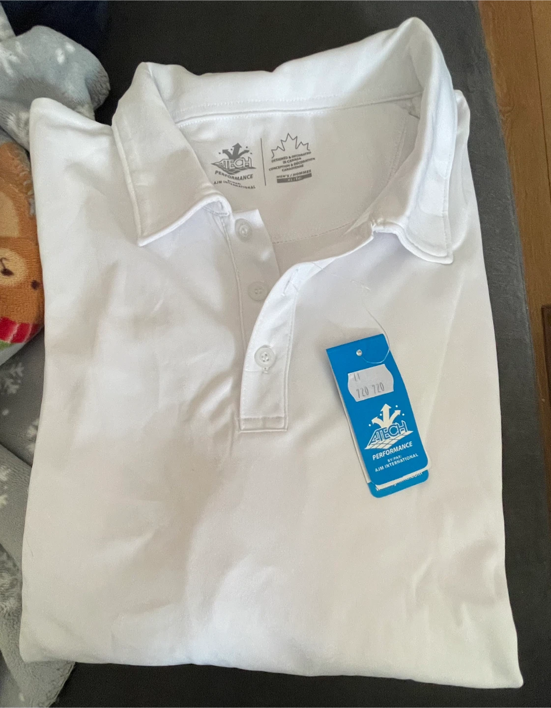 NWT Atech Performance Polo Shirt - XL/TG - White