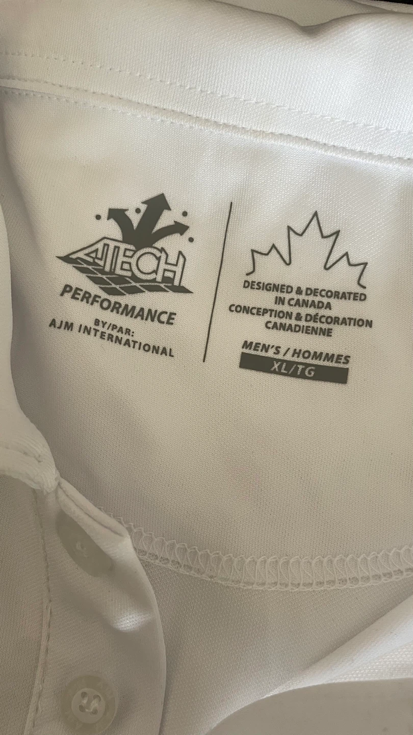 NWT Atech Performance Polo Shirt - XL/TG - White - photo 2