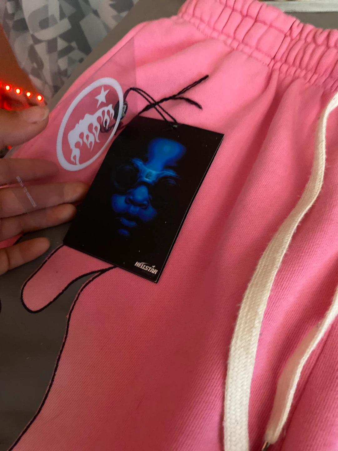 Hellstar Pink Flame Sweatpants Size M - photo 2