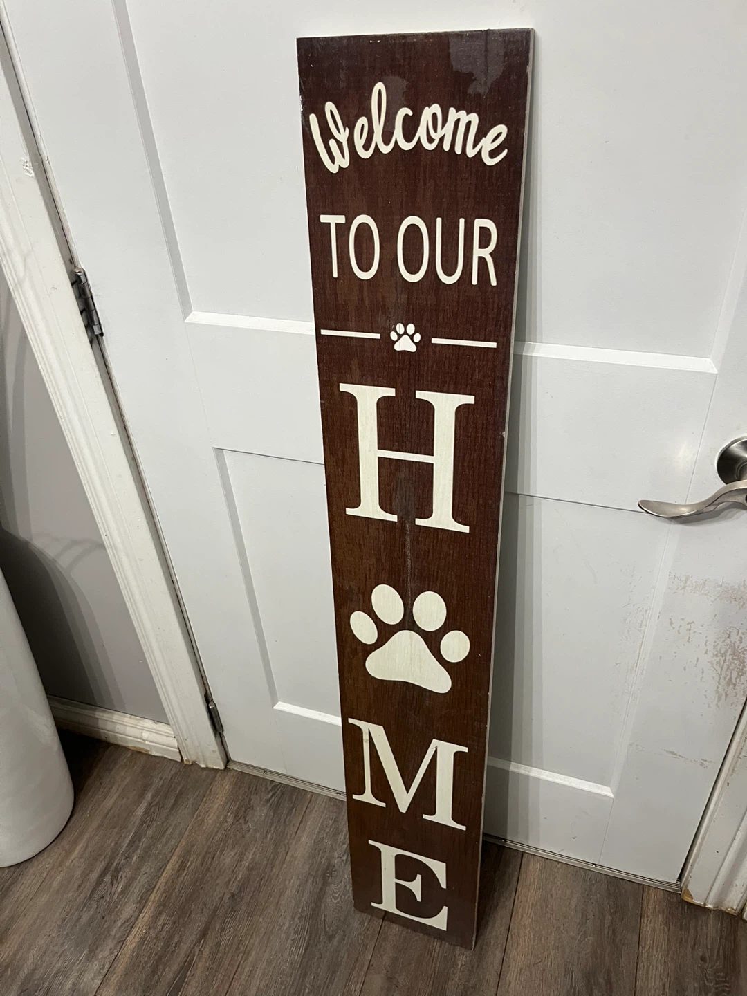 Wooden Welcome to Our Home Porch Sign